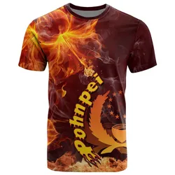 Pohnpei Micronesia T shirt - Fire Hibiscus