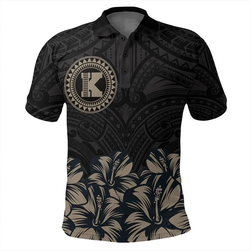Kahoolawe Map Hibiscus Polynesian Polo Shirt - Lithe Style - AH