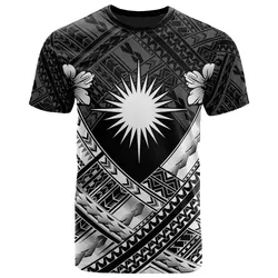 Marshall Islands Polynesian T-Shirts - Marshall Islands White  Flag Camisole Hibiscus Style - BN18
