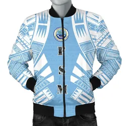 Federated States Of Micronesia Men Bomber Jackets - Polynesian Tattoo Flag