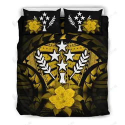 Kosrae Yellow Hibiscus Bedding Set Bedroom Decor