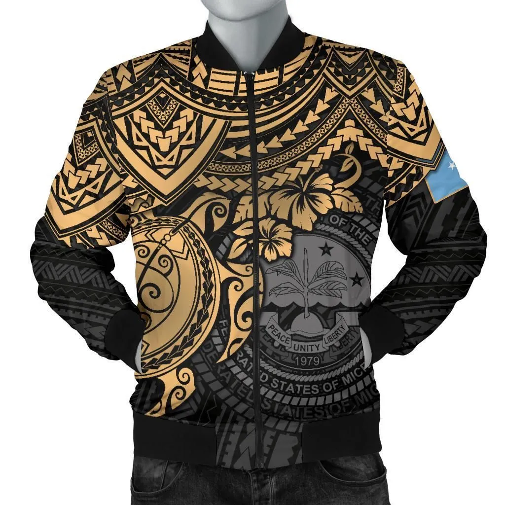 FamilyGaterJacket - Bomber Jacket Federated States Of Micronesia - Golden Turtle - BN15