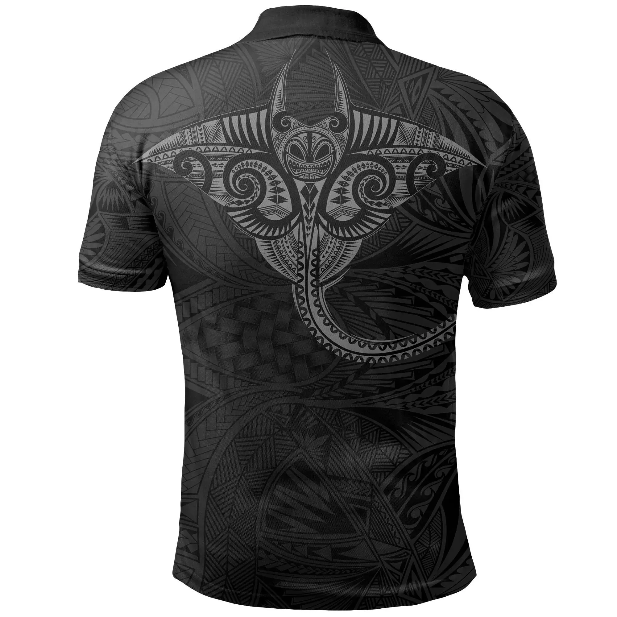 Guam Polo Shirt Manta Ray Tattoo A7