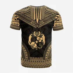 Tonga Custom Personalised T shirt - Tonga Coat Of Arms Polynesian Chief Tattoo Gold Version