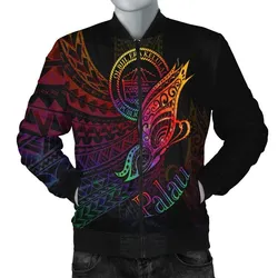 Palau Mens Bomber Jacket - Butterfly Polynesian Style