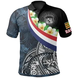 Alohawaii Shirt - Polo Shirt Polynesian Hawaii - Hawaii Seal With Plumeria Style - BN18