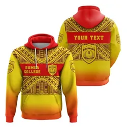 (Custom Personalised) Samoa College Hoodie Tattoo Simple Sports Style
