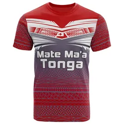 Tonga Polynesian T-Shirt - White Tattoo - BN11