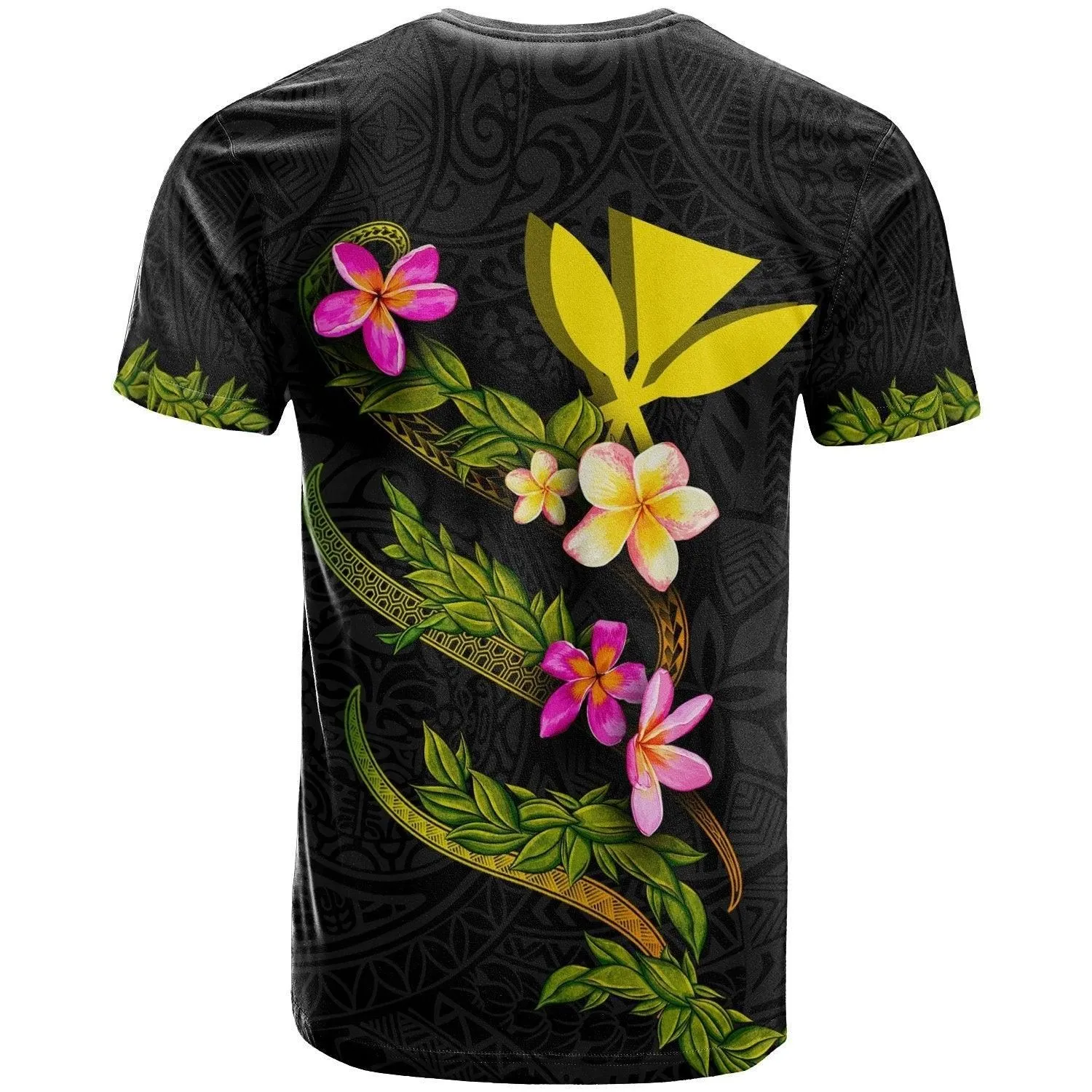 Hawaii Polynesian Custom Personalised T Shirt - Plumeria Tribal
