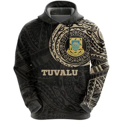 Alohawaii Clothing - Hoodie Tuvalu In My Heart Polynesian Tattoo Style A7