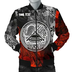 American Samoa Personalised Mens Bomber Jacket - Vintage Polynesian Style