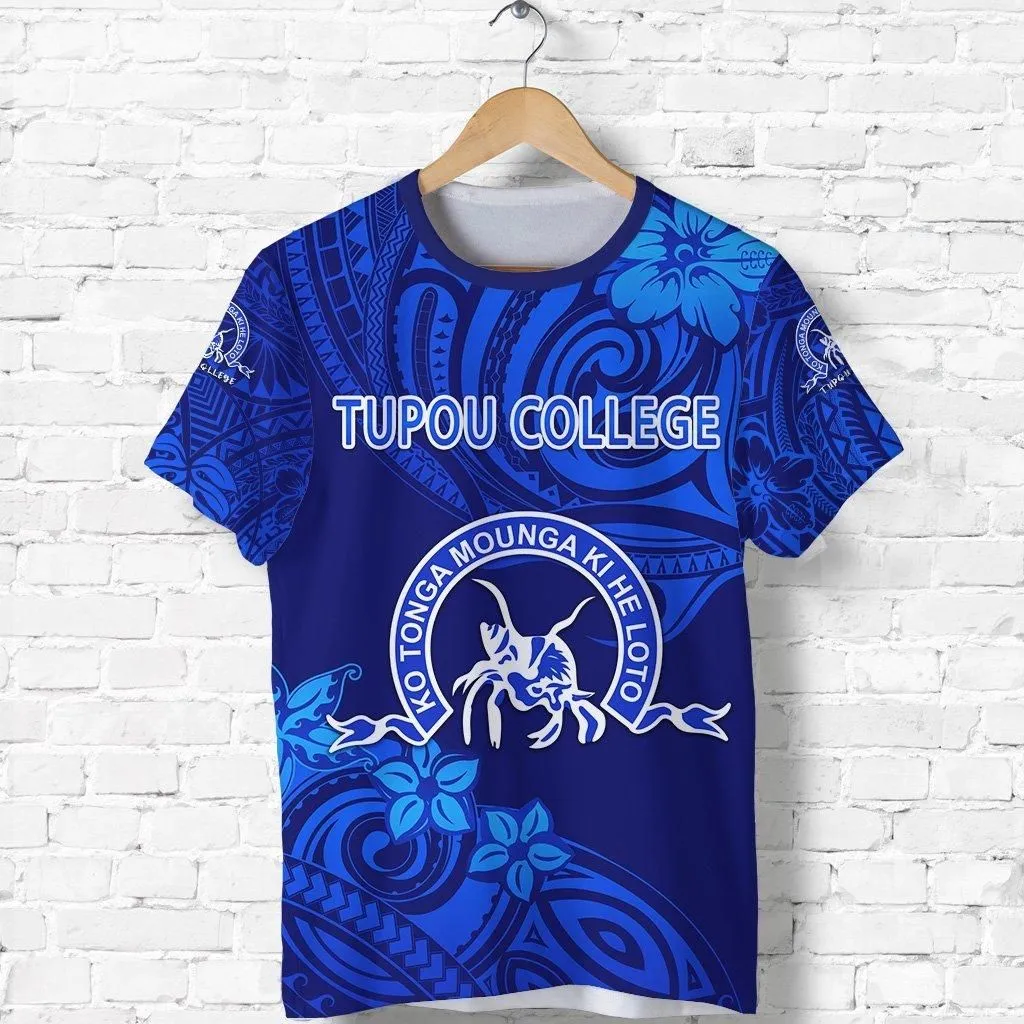 (Custom Personalised) Kolisi Ko Tupou College Tonga T Shirt Unique Vibes - Full Blue, Custom Text And Number