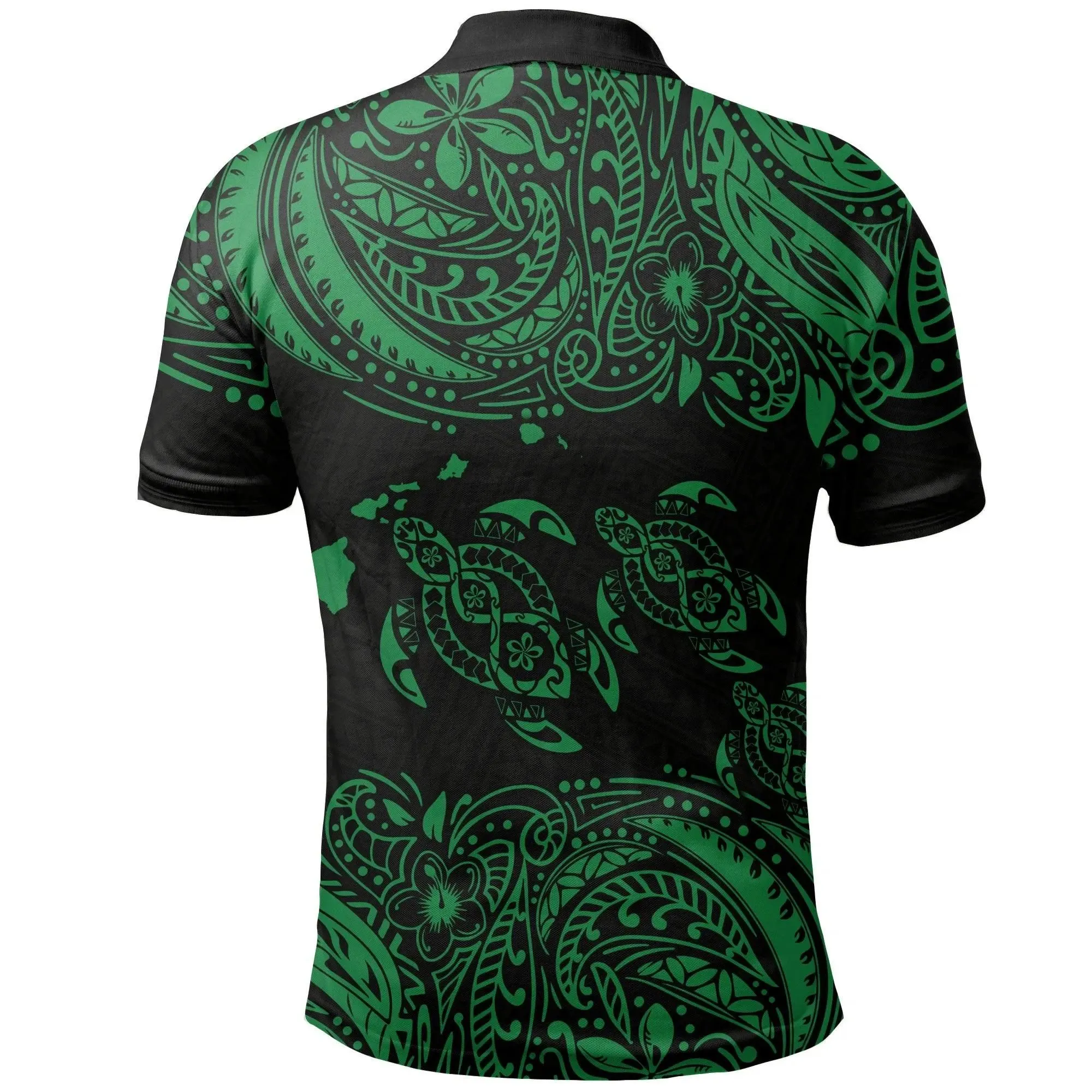 Hawaii Turtle Polo Shirt, Polynesian Hibiscus Golf Shirt BN12