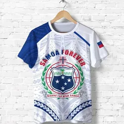 Samoa Rugby T Shirt Samoa Forever White K13