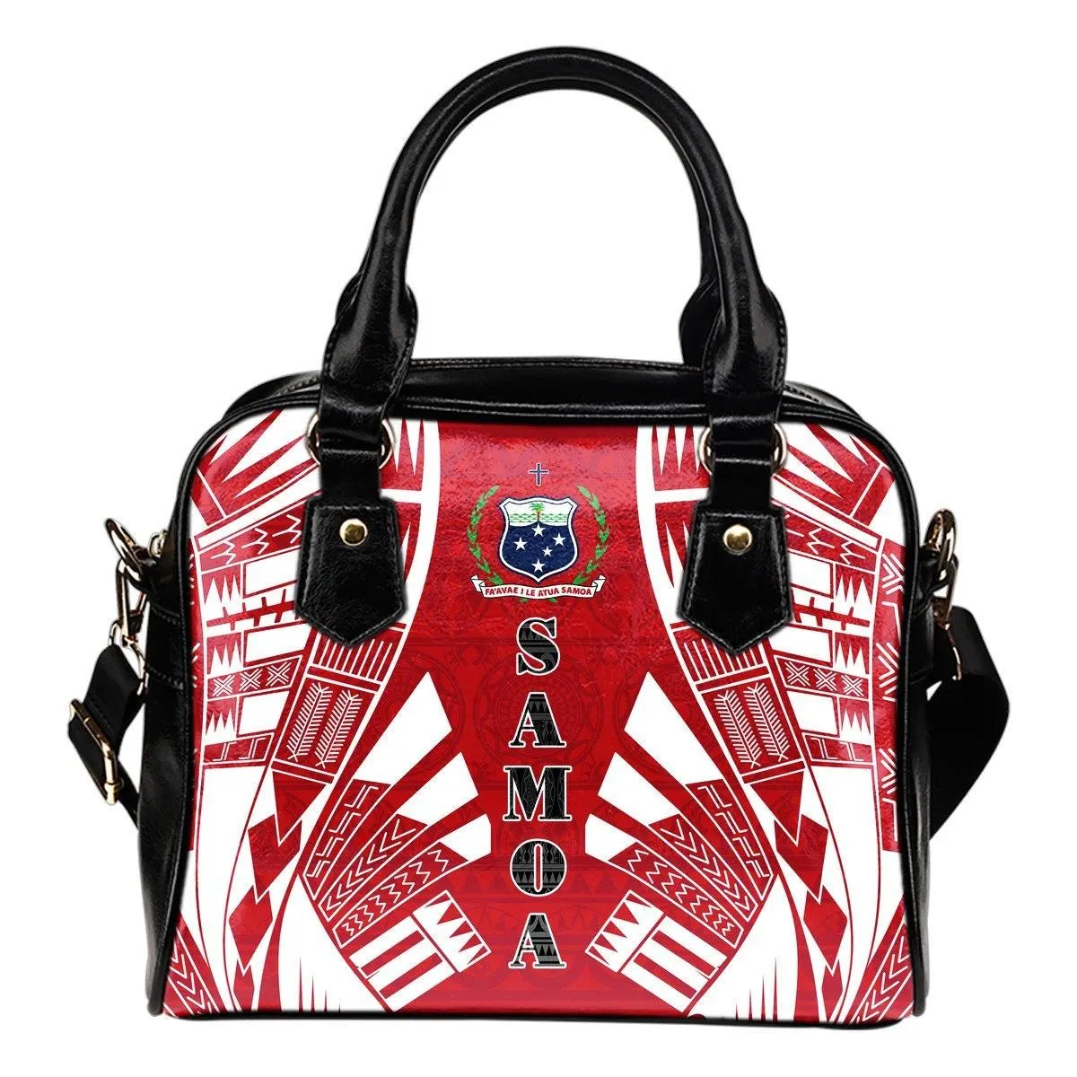 Samoa Shoulder Handbag - Polynesian Tattoo Flag