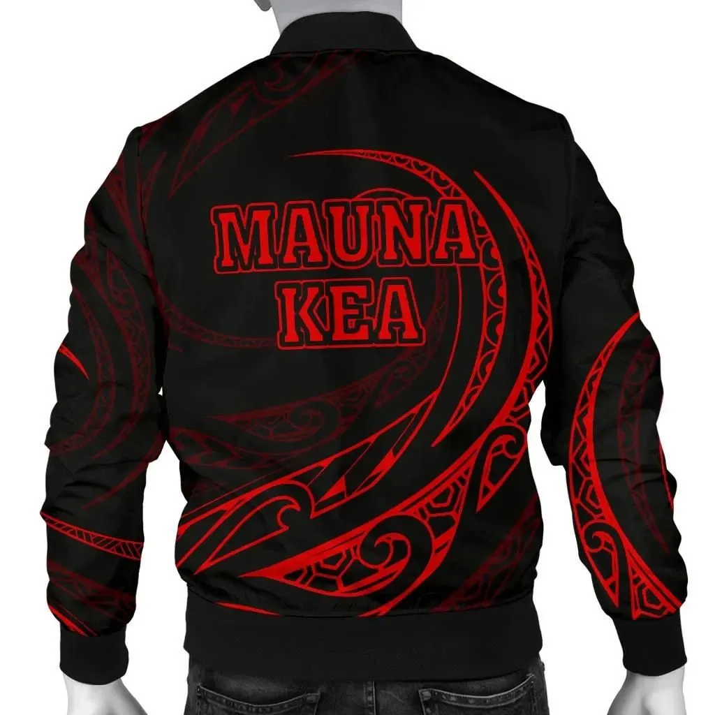 Mauna Kea Polynesian Men√¢‚Ç¨‚Ñ¢s Bomber Jacket - Red - Frida Style - AH J9