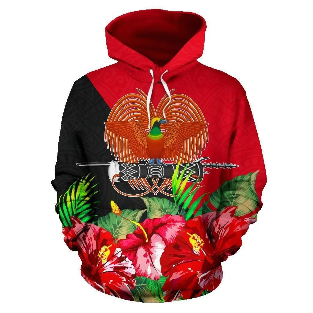 Alohawaii Clothing - Hoodie Papua New Guinea Polynesian Flag Hibiscus - BN39