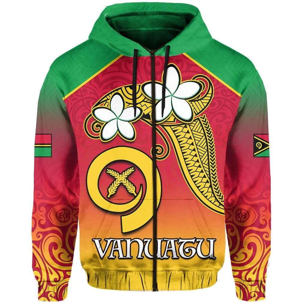 Vanuatu Novelty Hoodie Frangipani Tropical Spa Flower LT13