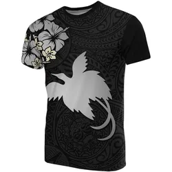 Papua New Guinea T shirts - Papua New Guinea Gray Flag Hibiscus
