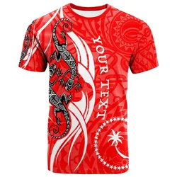 Chuuk Custom Personalised T Shirt - Lizard Tattoo Red Color