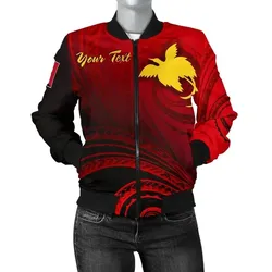 Alohawaii Jacket - Bomber Jacket Papua New Guinea Custom Personalised - Raggiana Bird of Paradise Polynesian Patterns - BN18