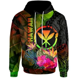 Alohawaii Clothing - Hoodie Polynesian Hawaii Kanaka Maoli Polynesian - Hibiscus and Banana Leaves - BN15