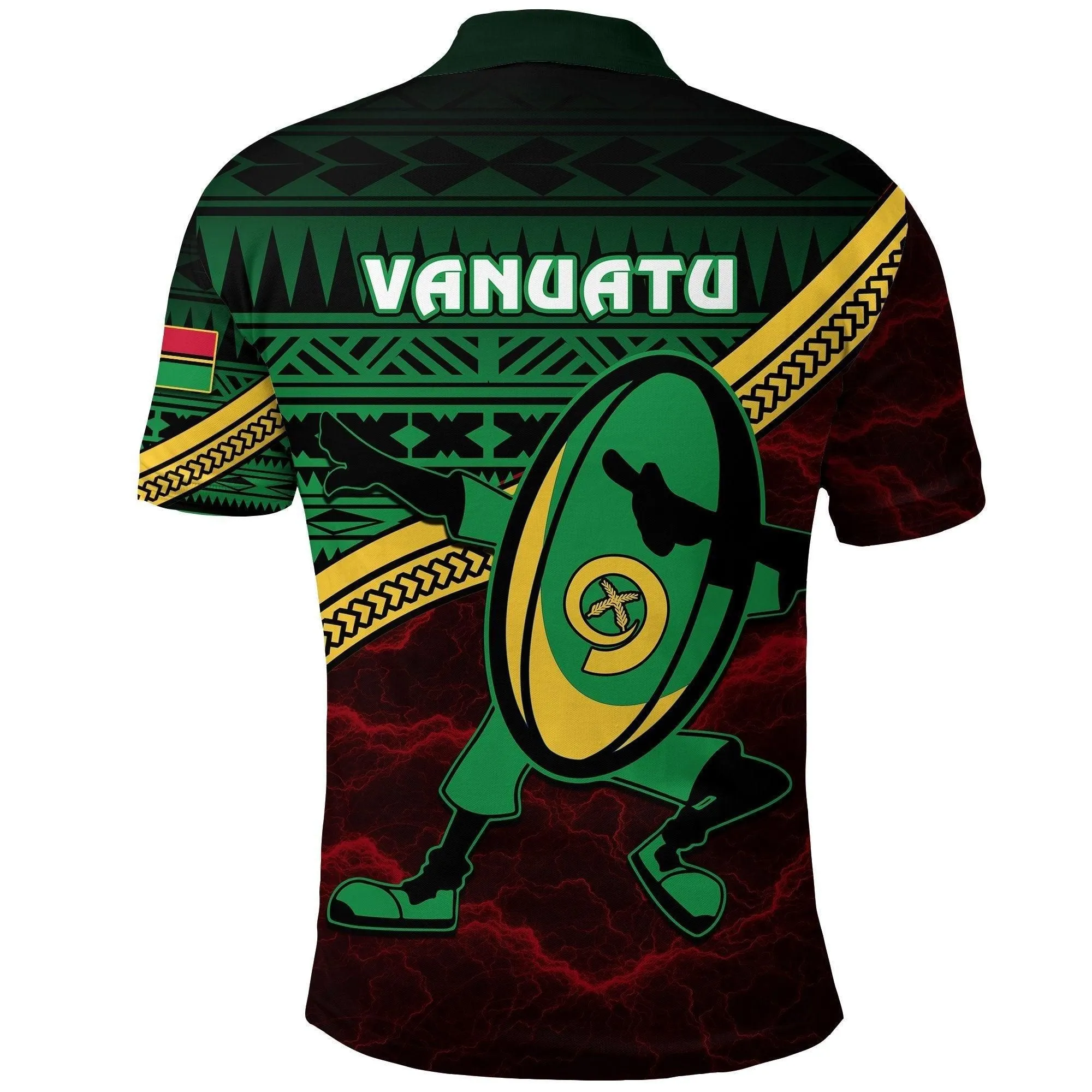 (Custom Personalised) Vanuatu Rugby Polo Shirt Dab Trend Creative