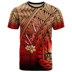 Tahiti Polynesian Custom Personalised T shirt - Plumeria Tattoo Tribal