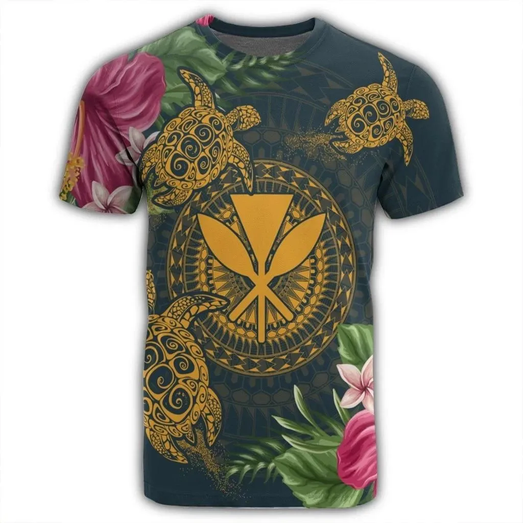 Alohawaii Tee - Hawaii Kanaka Turtle Hibiscus Plumerian Polynesia T-shirt Alena Style - AH - J4R