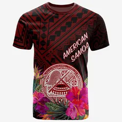American Samoa T-Shirt - Coat Of Arm With Polynesian Patterns