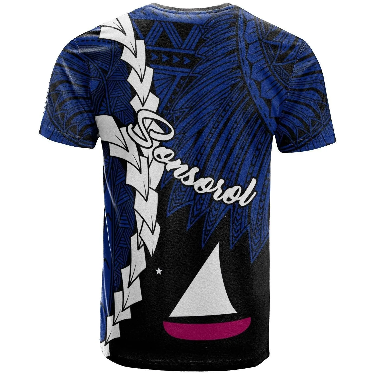 Palau Sonsorol Polynesian Custom Personalised T shirt - Tribal Wave Tattoo
