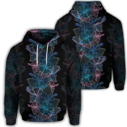 Hawaiian Hibiscus Full Color Polynesian Hoodie