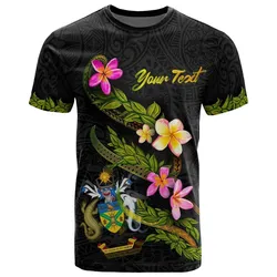 Solomon Islands Polynesian Custom Personalised T shirt - Plumeria Tribal