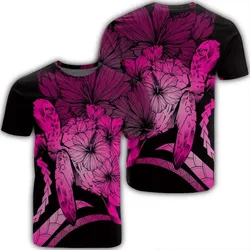 Alohawaii Tee - Hawaiian Hawaii Turtle Hibiscus Polynesian Vintage T-shirt Pink - AH - J4R