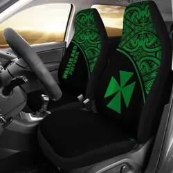 Wallis And Futuna Polynesian Car Seat Covers - Green Curve - Bn11