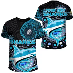 Vibe Hoodie Clothing - (Custom) Cronulla Sutherland Sharks Special Indigenous Polynesian Tattoo Style T Shirt