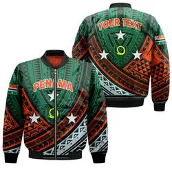(Custom Personalised) Vanuatu Penama Province Tribal Pattern Bomber Jacket - LT12