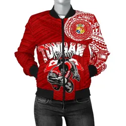 Tongan Strong Polynesian Tattoo Women's Bomber Jacket A77