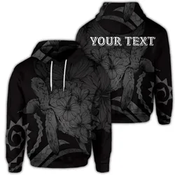 Alohawaii Hoodie - (Personalised) Hawaiian - Hawaii Turtle Hibiscus Polynesian Vintage Hoodie - Gray - AH - J4R