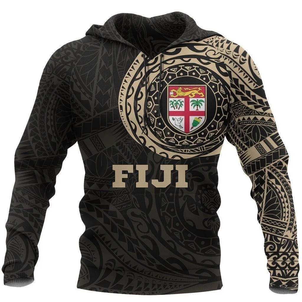 Fiji In My Heart Polynesian Tattoo Style Pullover Unisex Hoodie Bt04