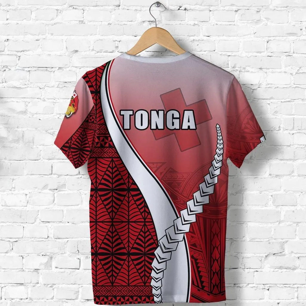 (Custom Personalised) Tonga Rugby T shirt Confident Polynesian