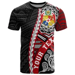 Tonga Polynesian Custom Personalised T-Shirt - Wave Tattoo