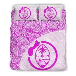 Guam Bedding Set Coat Of Arm Map Polynesian Th9