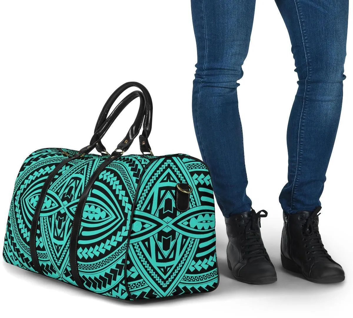 Polynesian Seamless Yellow Hawaii Travel Bag