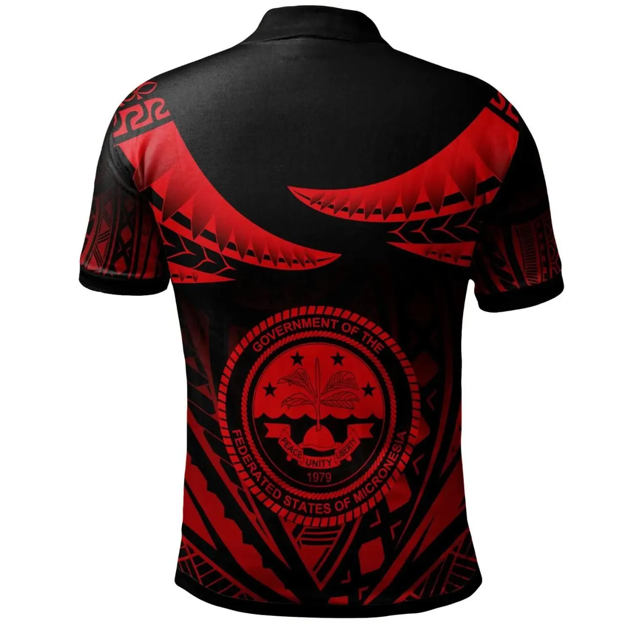 Federated States of Micronesia Polo Shirt - Polynesian Tribal Tattoo