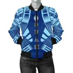 Alohawaii Jacket - Bomber Jacket Guam Polynesian Tattoo Flag - BN0110