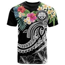 FSM Polynesian T-Shirt - Summer Plumeria (Black)