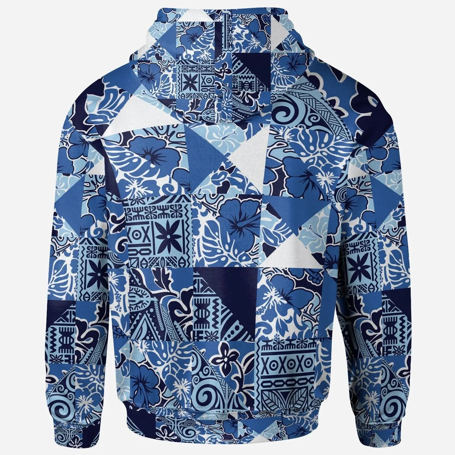 Polynesian Hoodie - Vintage Hibiscus Fabric Pattern