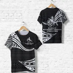 Fiji Rugby T Shirt Sydney Nadroga Navosa Stallions Unique Version - Black LT8