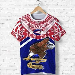 (Custom Personalised) American Samoa Rugby T Shirt Eagle Flag